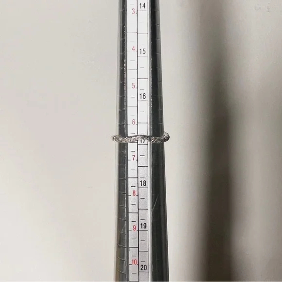 Monica Vinader sterling silver diamond pave wave stacking ring - Picture 4 of 11